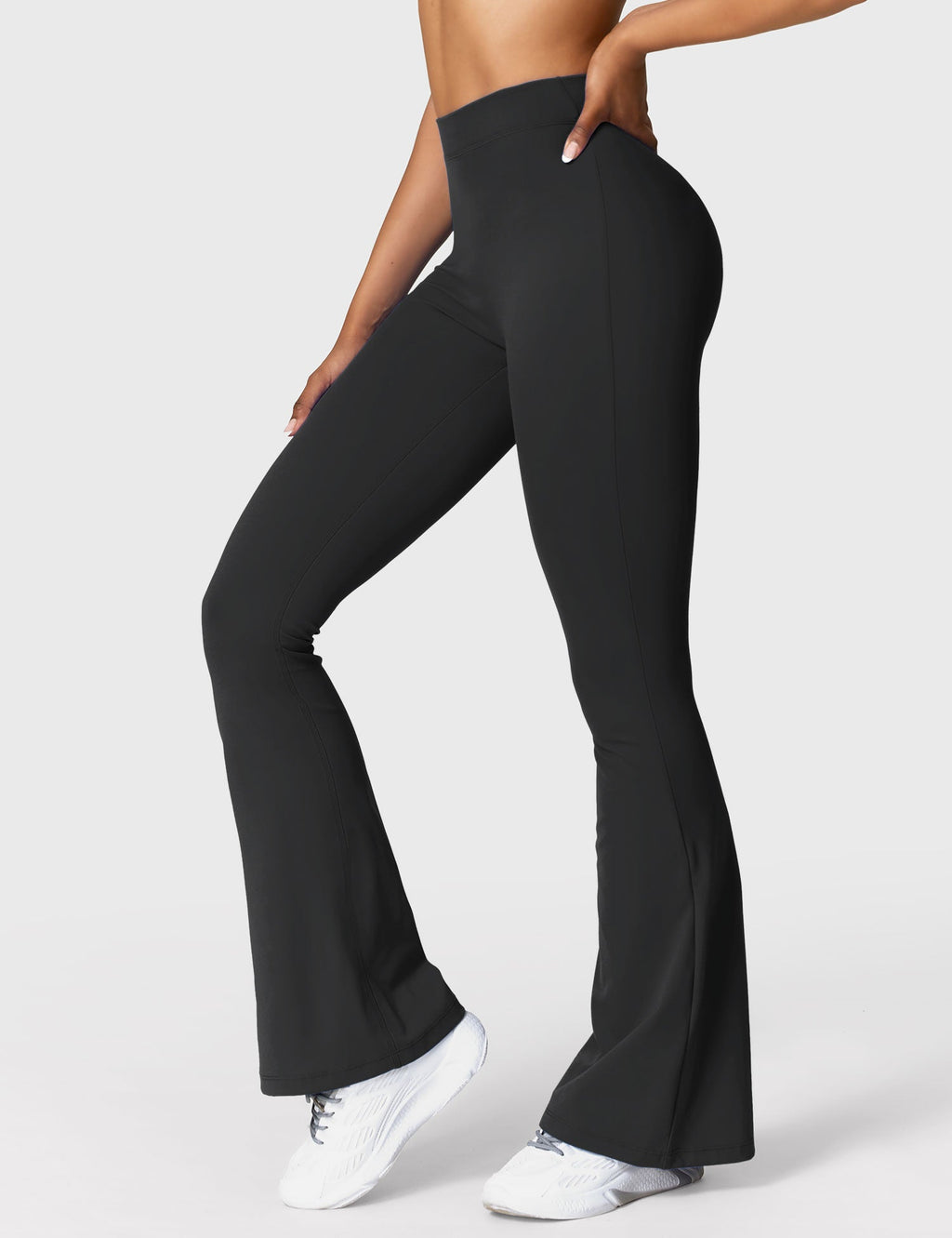 Women's High Waist Scrunch Leggings – Flared Seamless Yoga Leggings