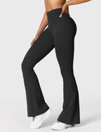 Women's High Waist Scrunch Leggings – Flared Seamless Yoga Leggings