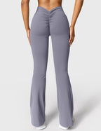 Women's High Waist Scrunch Leggings – Flared Seamless Yoga Leggings