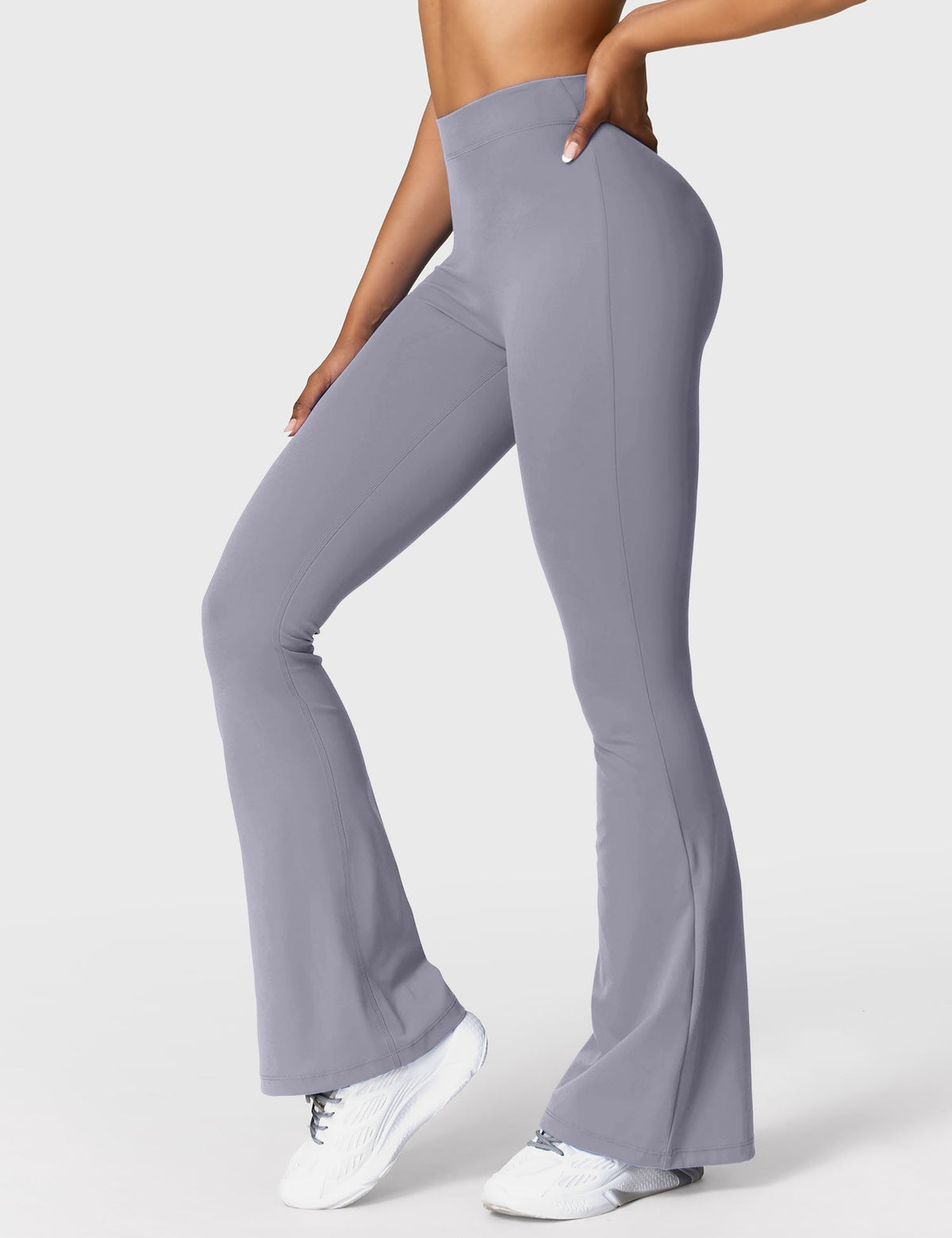 Women's High Waist Scrunch Leggings – Flared Seamless Yoga Leggings