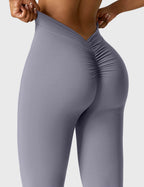 Women's High Waist Scrunch Leggings – Flared Seamless Yoga Leggings