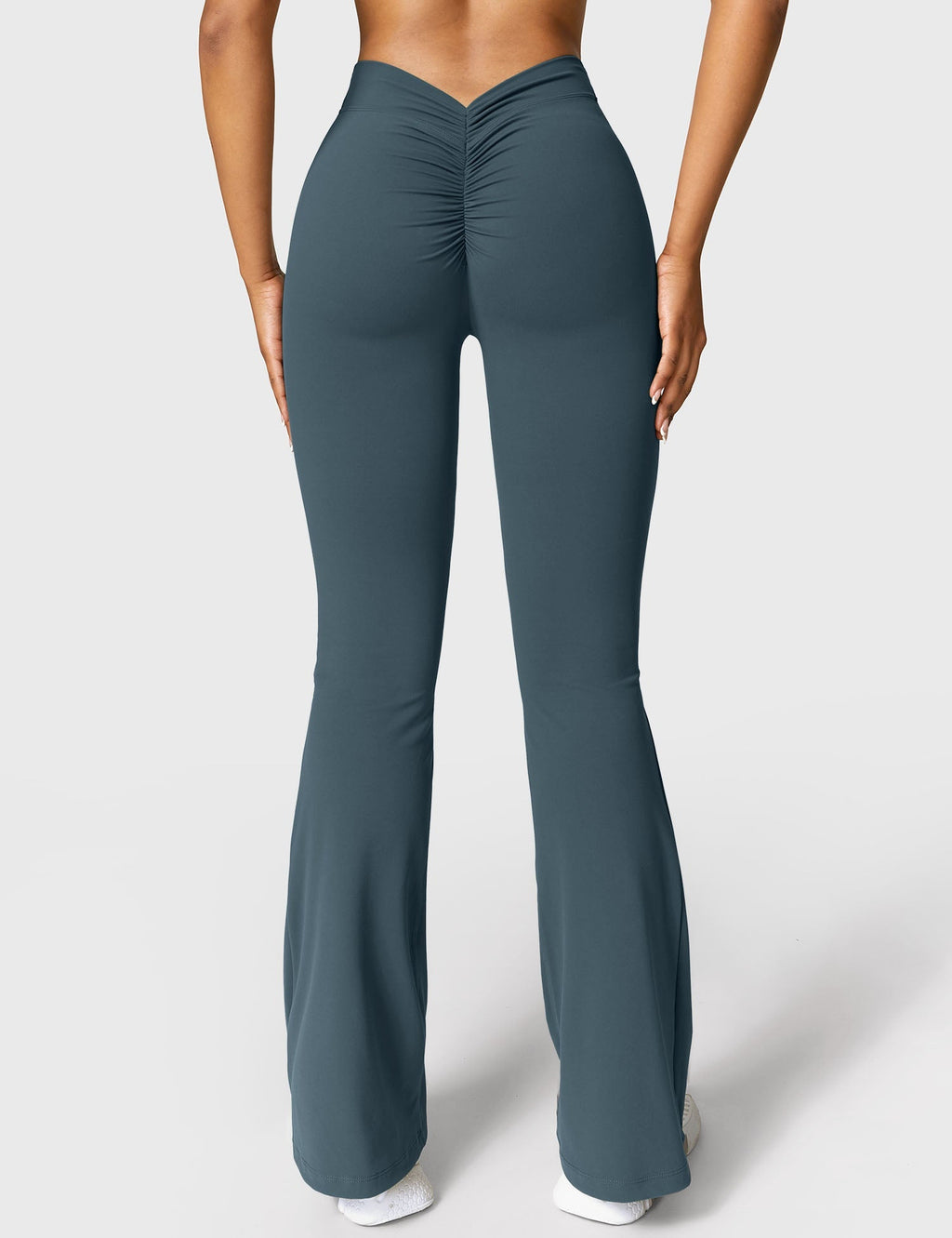 Women's High Waist Scrunch Leggings – Flared Seamless Yoga Leggings