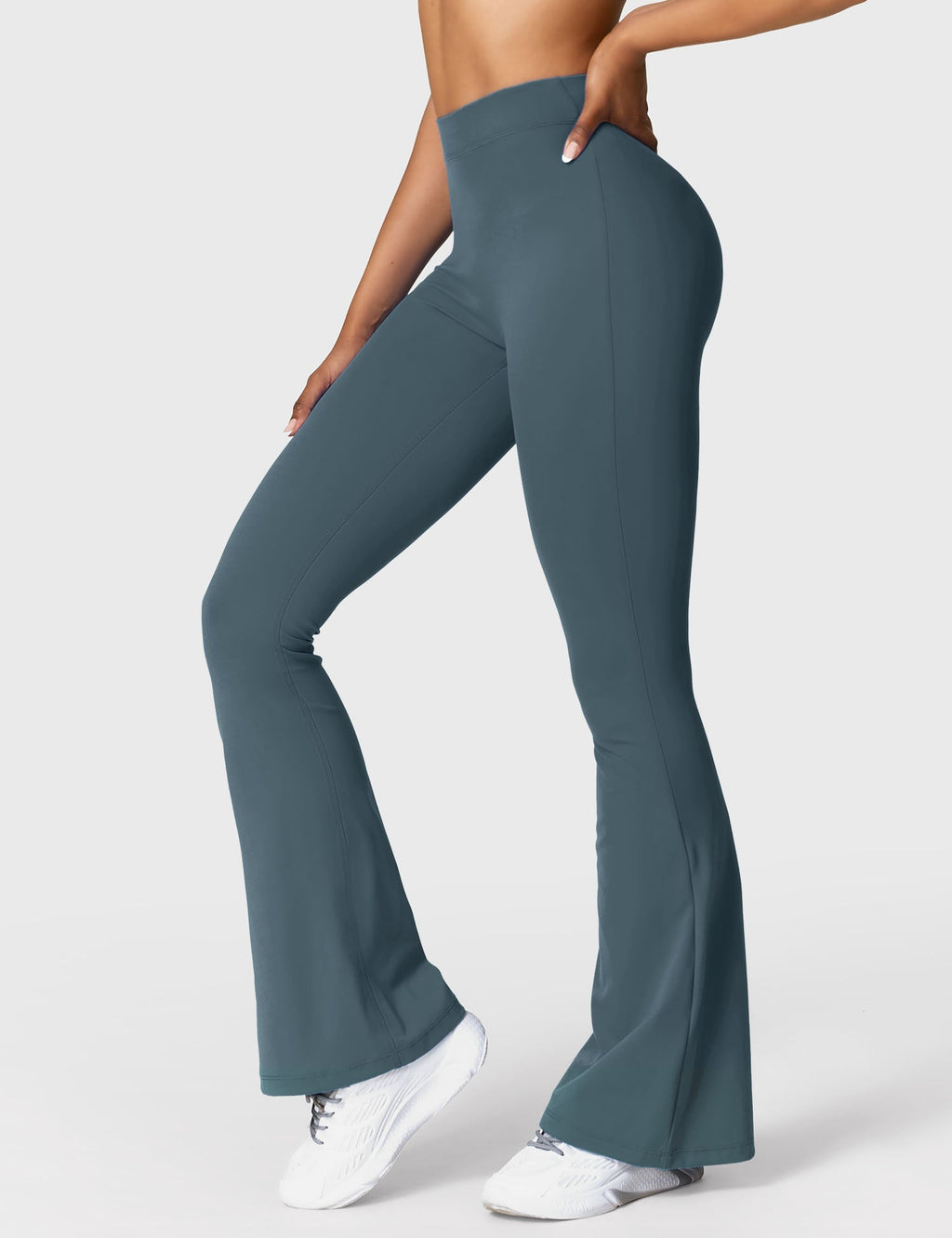 Women's High Waist Scrunch Leggings – Flared Seamless Yoga Leggings