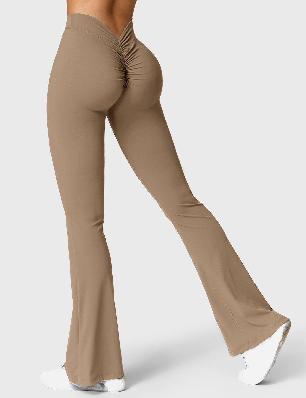 Women's High Waist Scrunch Leggings – Flared Seamless Yoga Leggings