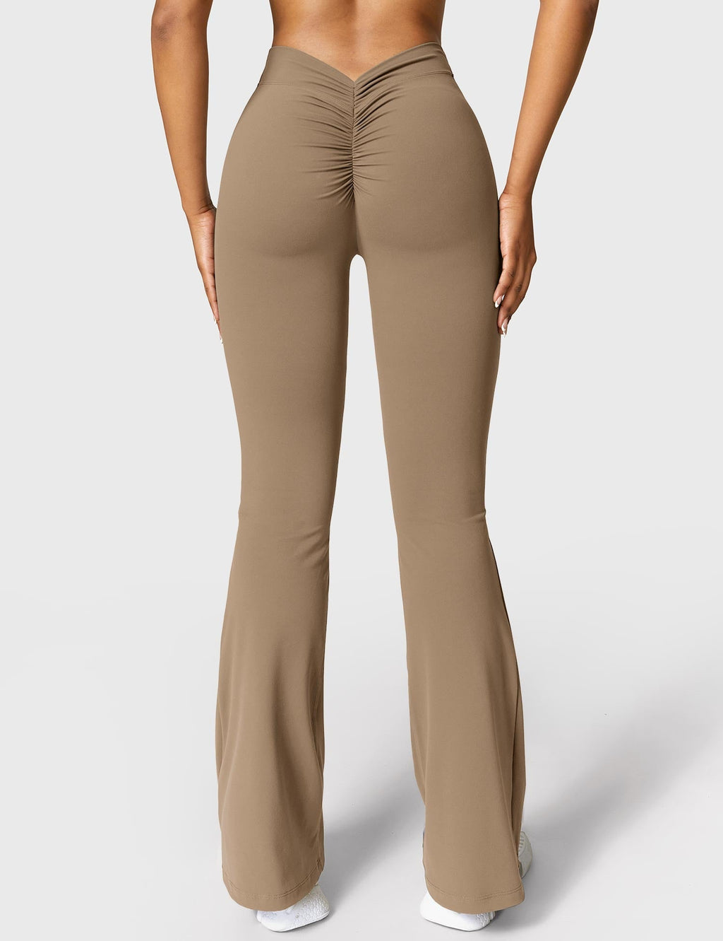 Women's High Waist Scrunch Leggings – Flared Seamless Yoga Leggings