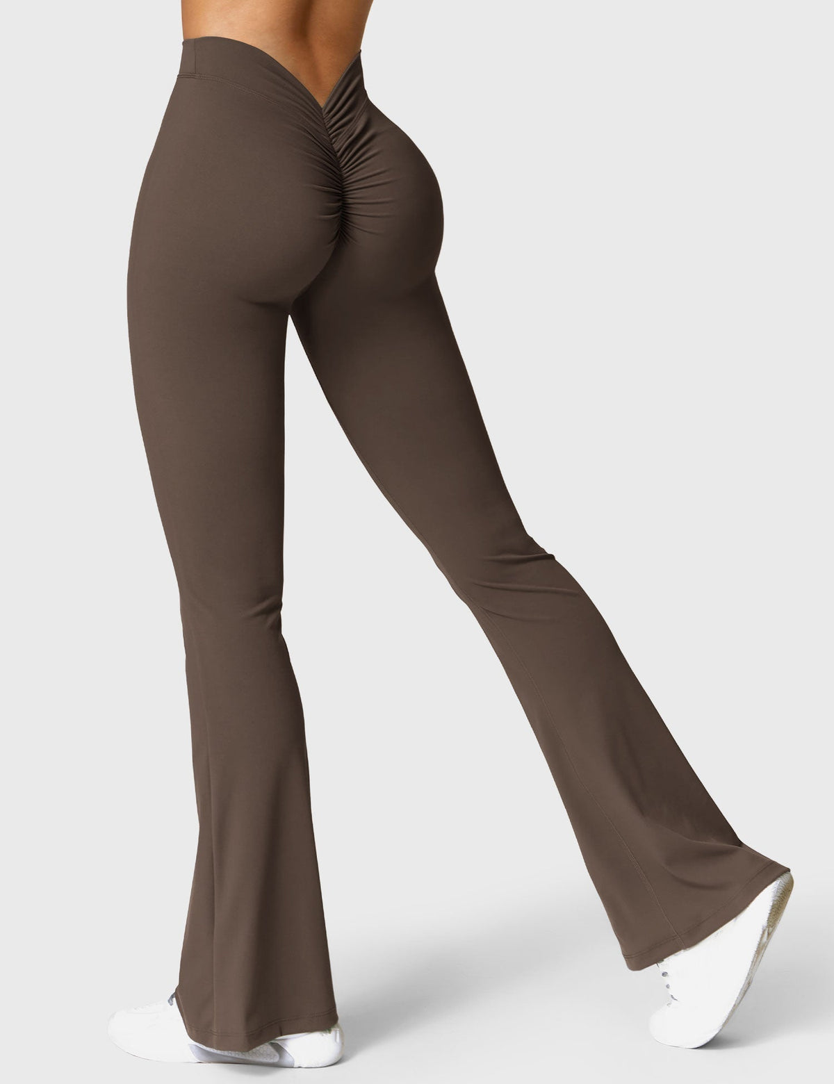 Women's High Waist Scrunch Leggings – Flared Seamless Yoga Leggings