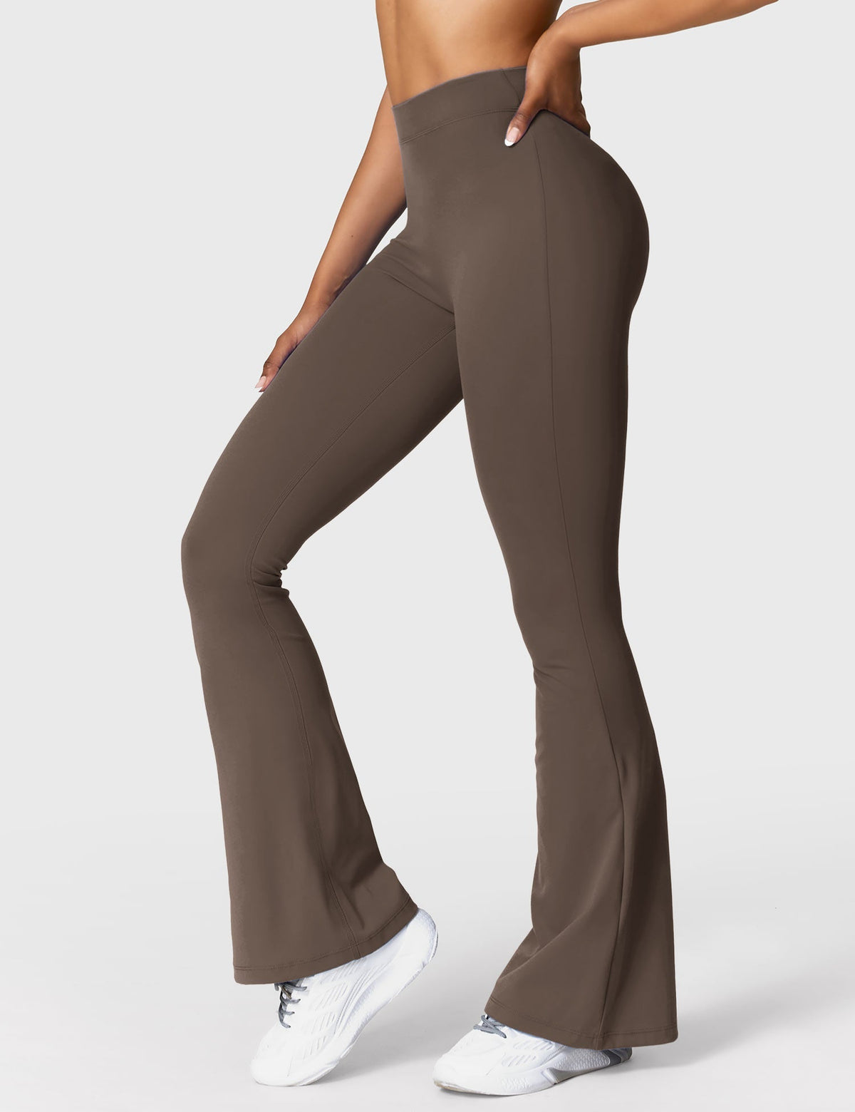 Women's High Waist Scrunch Leggings – Flared Seamless Yoga Leggings