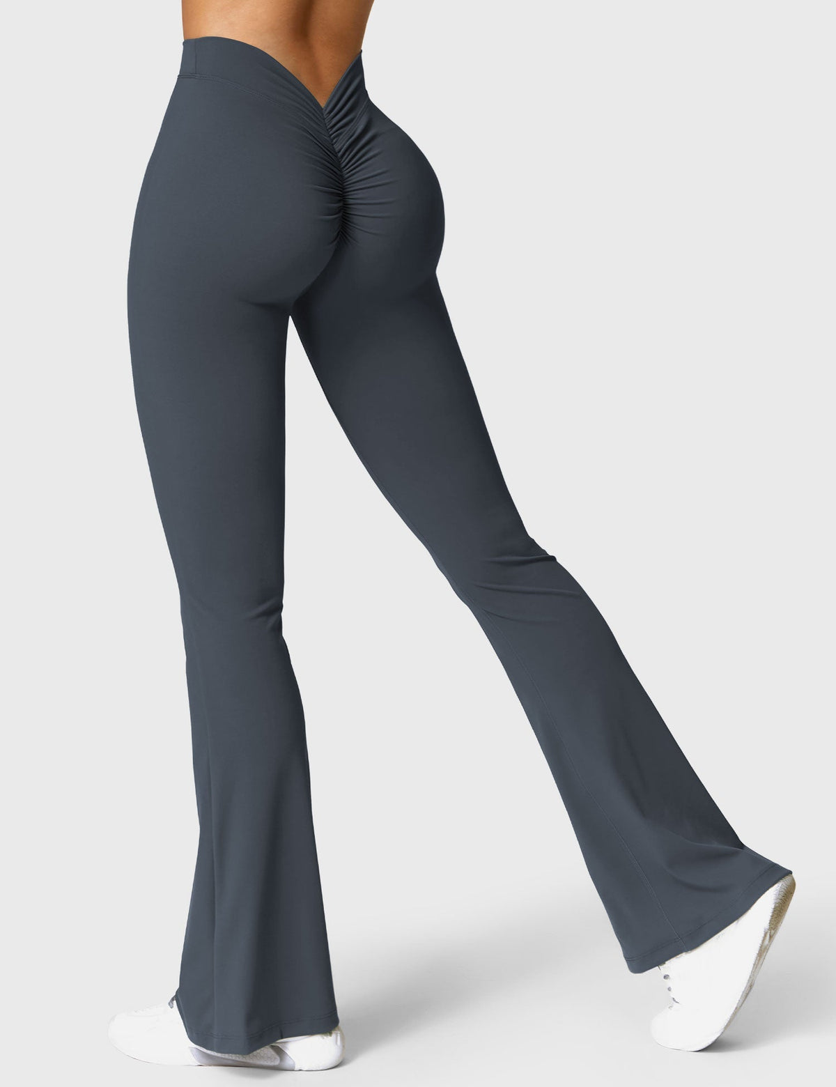 Women's High Waist Scrunch Leggings – Flared Seamless Yoga Leggings