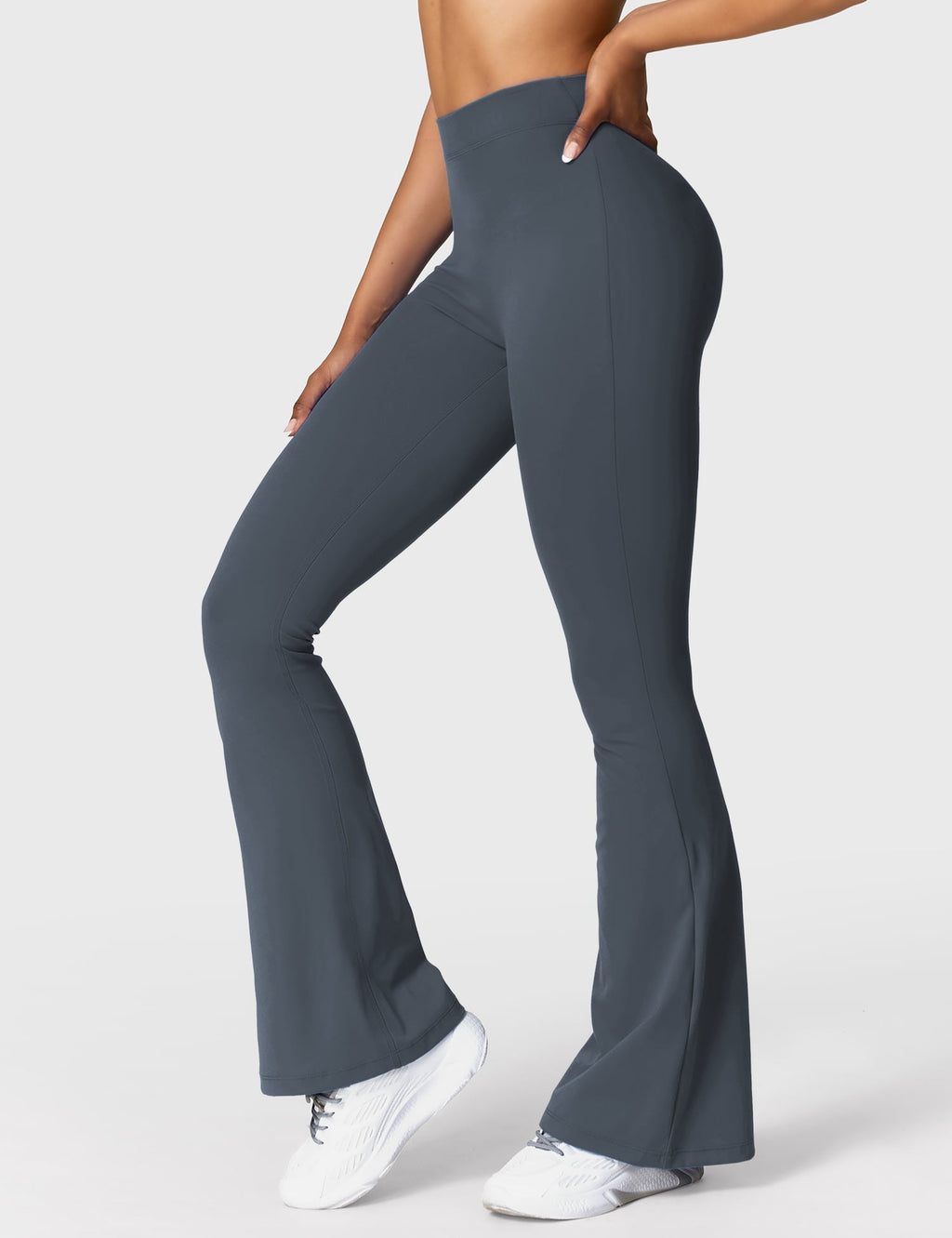 Women's High Waist Scrunch Leggings – Flared Seamless Yoga Leggings