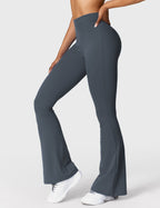 Women's High Waist Scrunch Leggings – Flared Seamless Yoga Leggings