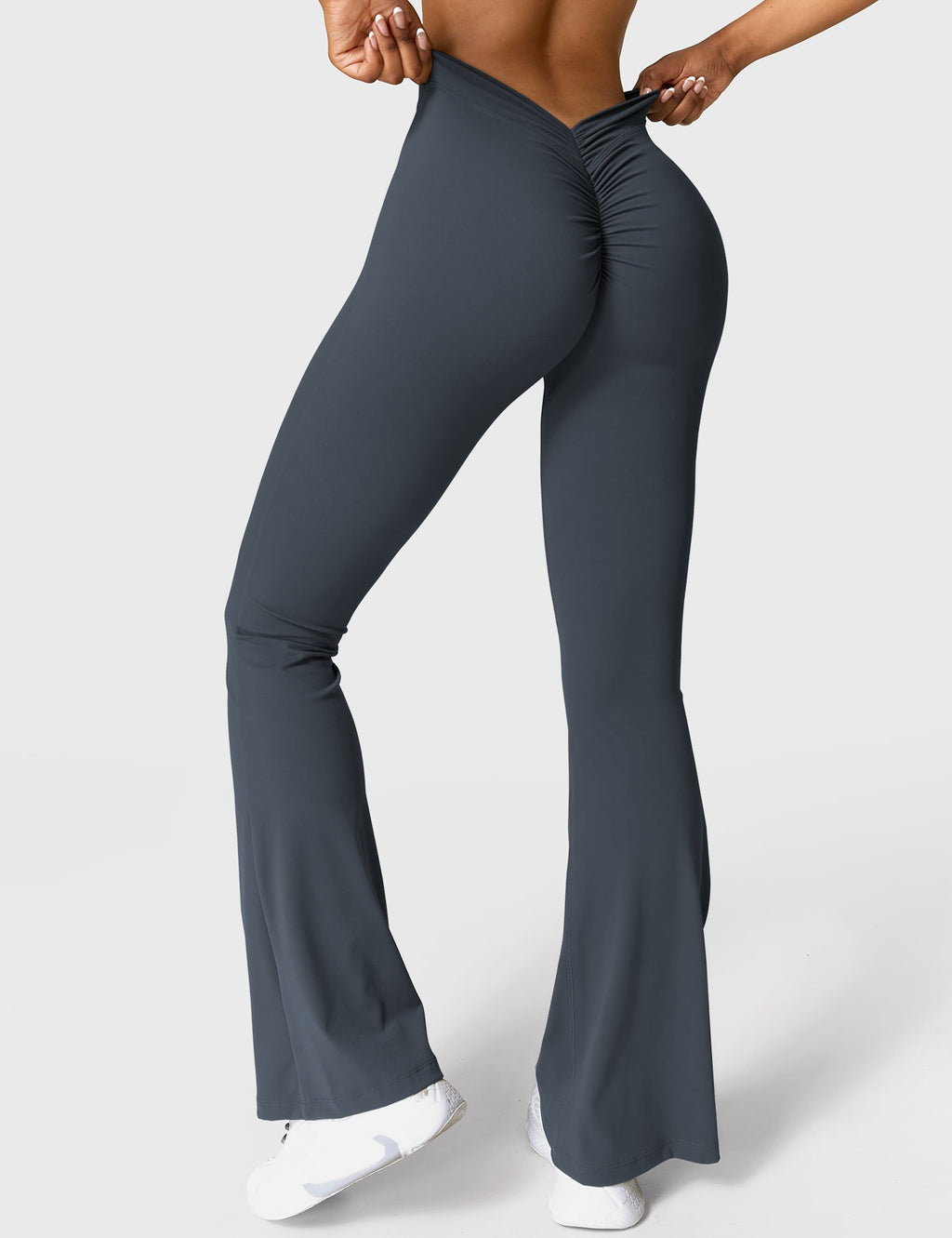 Women's High Waist Scrunch Leggings – Flared Seamless Yoga Leggings