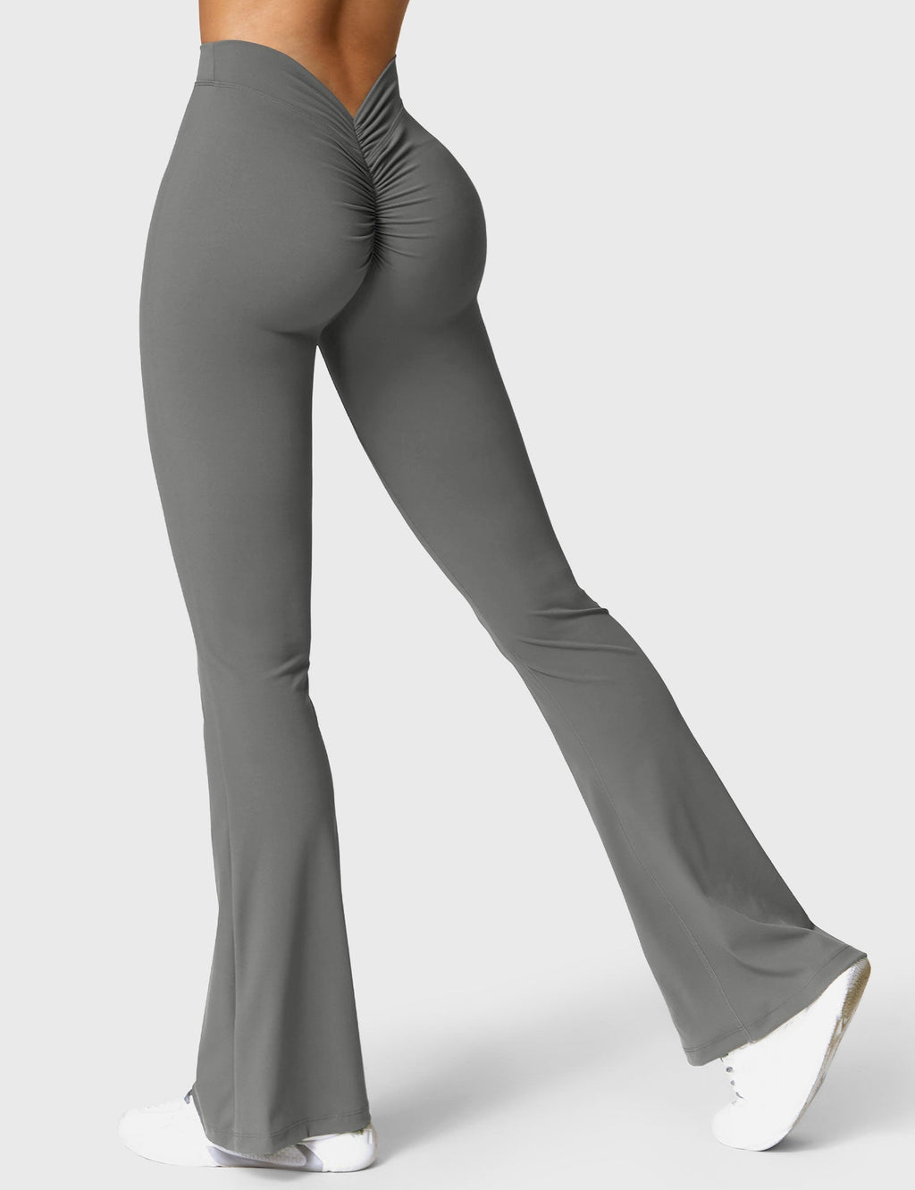 Women's High Waist Scrunch Leggings – Flared Seamless Yoga Leggings