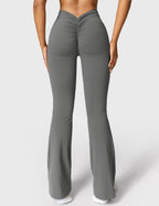 Women's High Waist Scrunch Leggings – Flared Seamless Yoga Leggings
