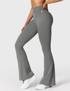 Women's High Waist Scrunch Leggings – Flared Seamless Yoga Leggings