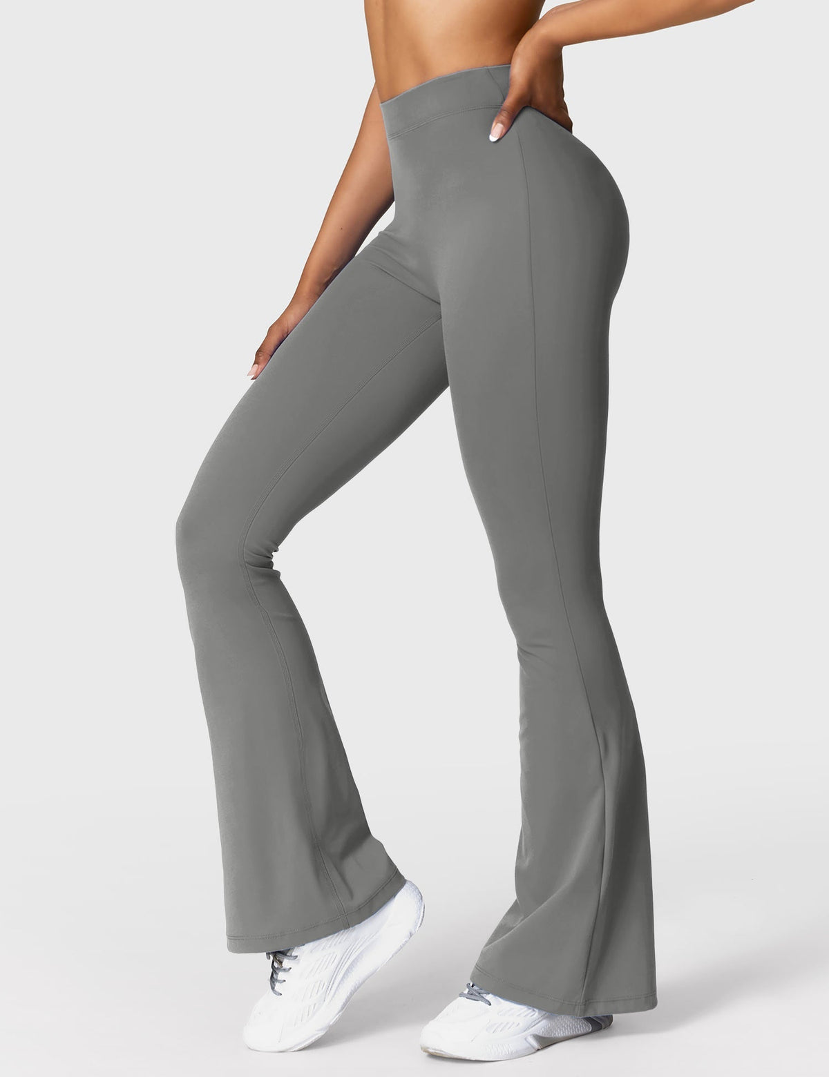 Women's High Waist Scrunch Leggings – Flared Seamless Yoga Leggings