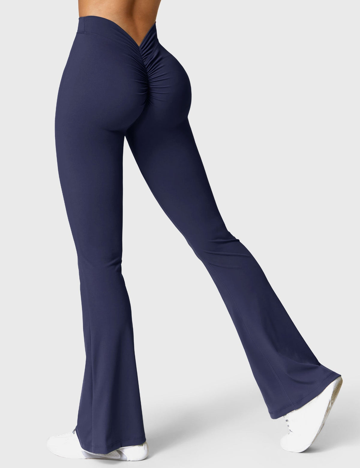 Women's High Waist Scrunch Leggings – Flared Seamless Yoga Leggings