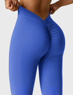 Women's High Waist Scrunch Leggings – Flared Seamless Yoga Leggings