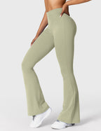 Women's High Waist Scrunch Leggings – Flared Seamless Yoga Leggings