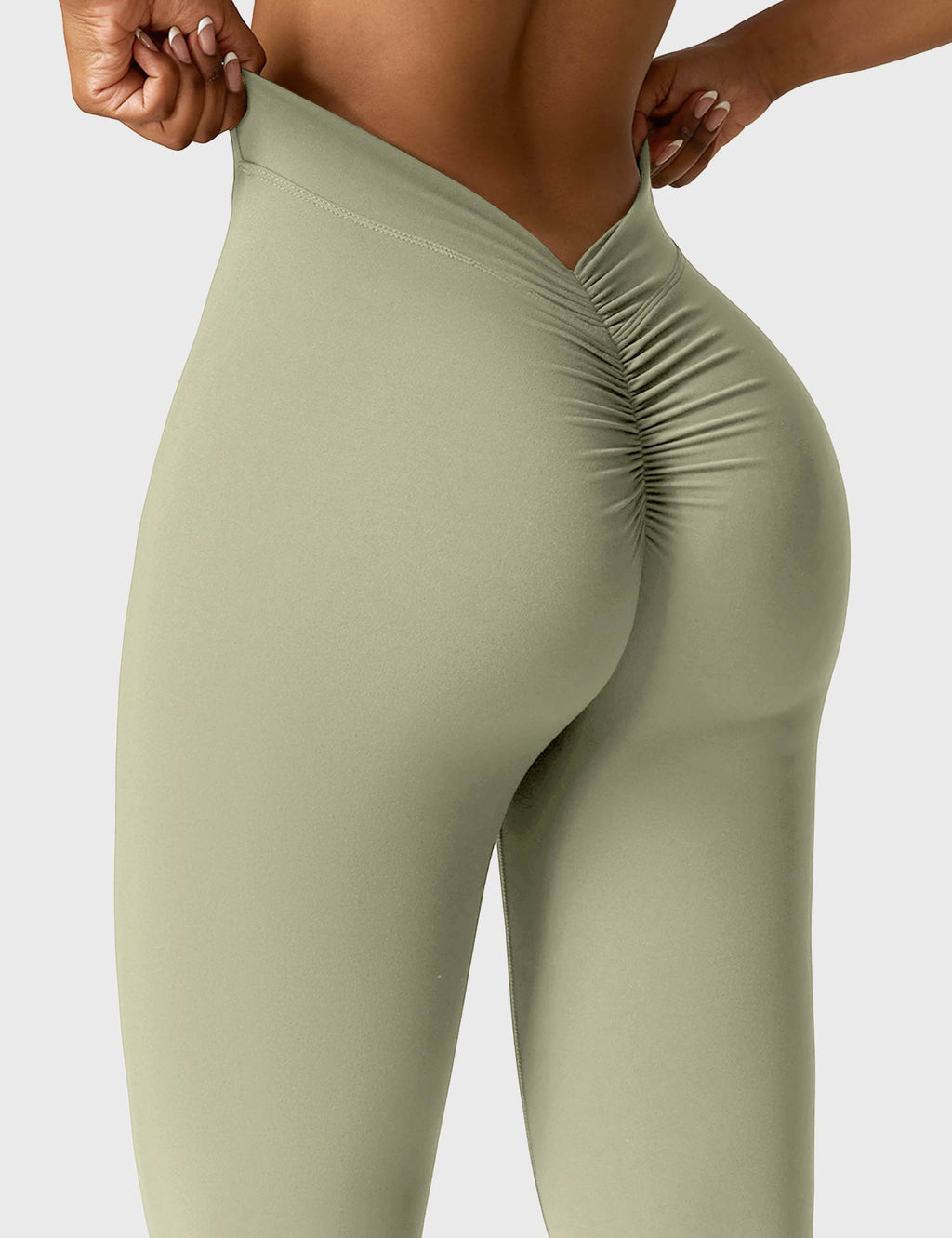 Women's High Waist Scrunch Leggings – Flared Seamless Yoga Leggings