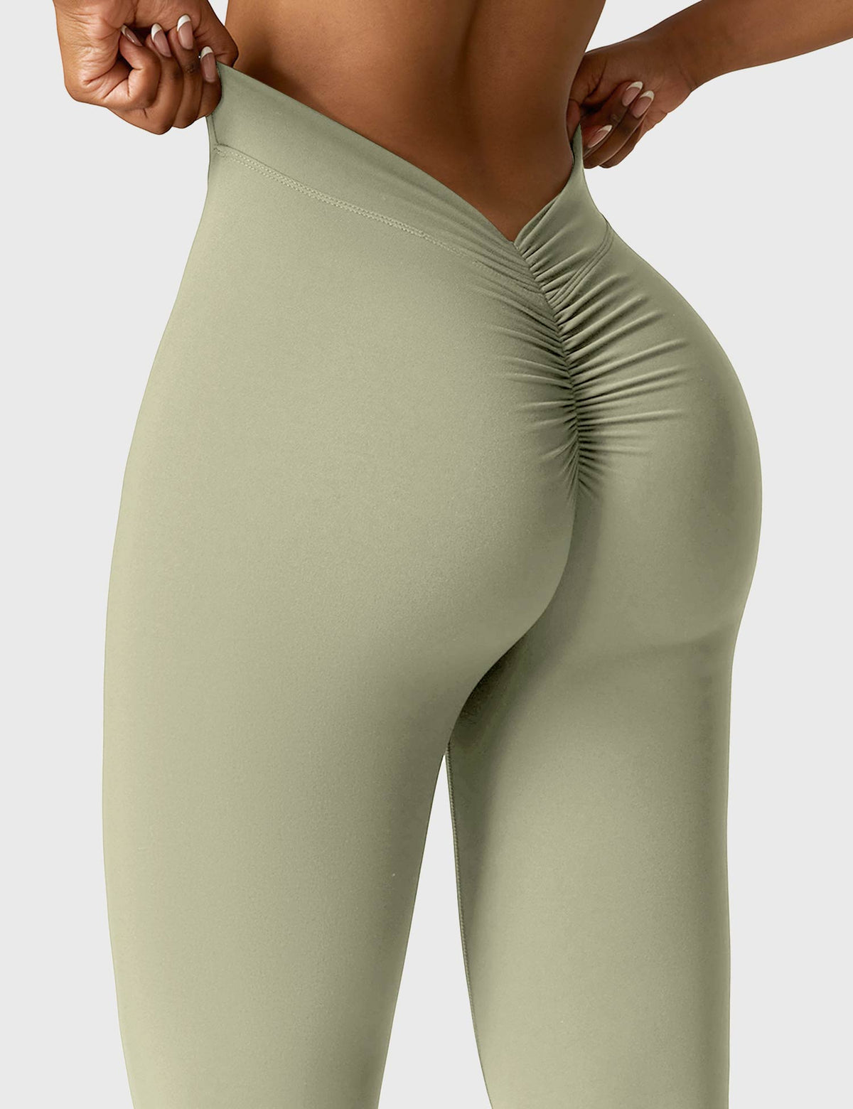 Women's High Waist Scrunch Leggings – Flared Seamless Yoga Leggings