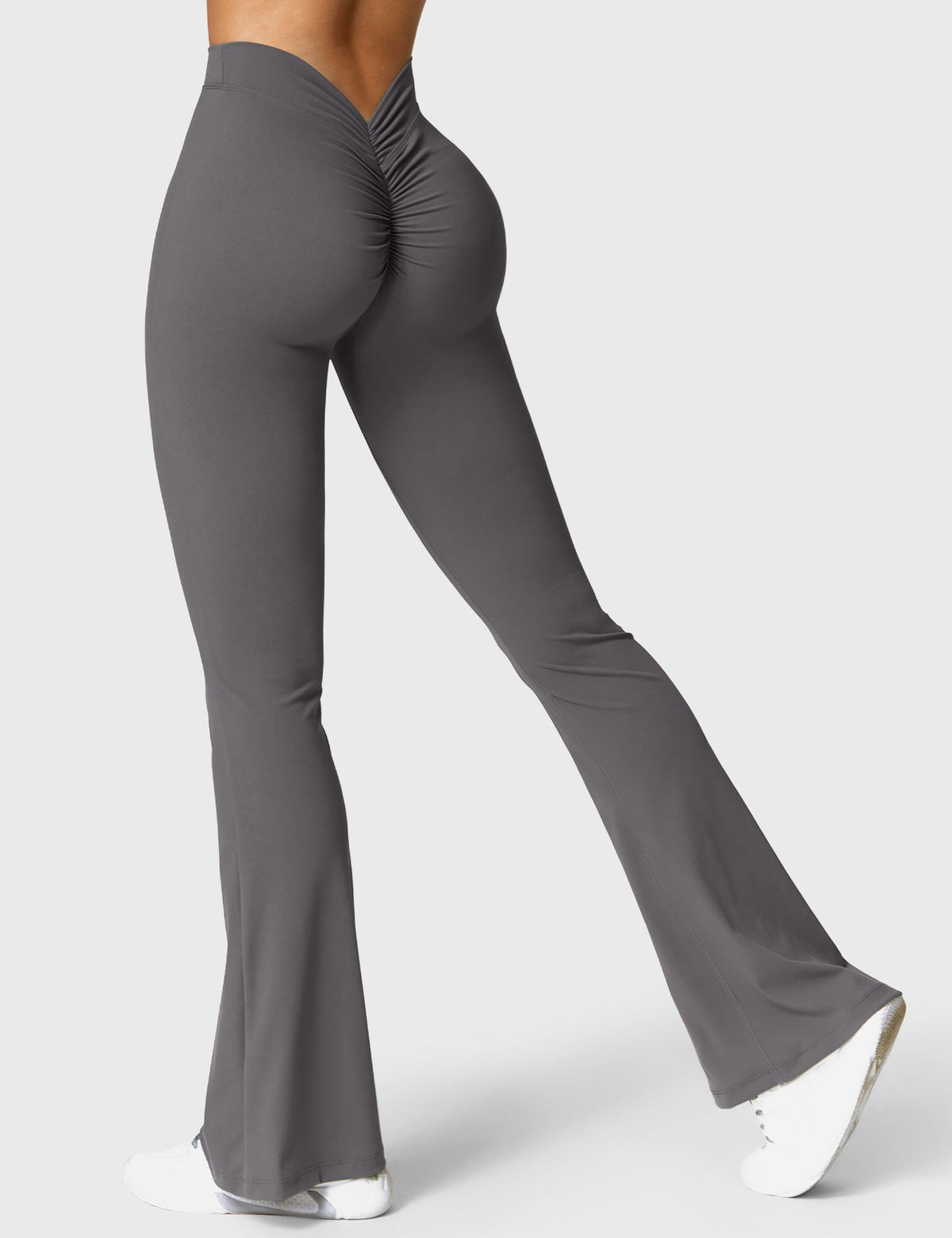 Women's High Waist Scrunch Leggings – Flared Seamless Yoga Leggings