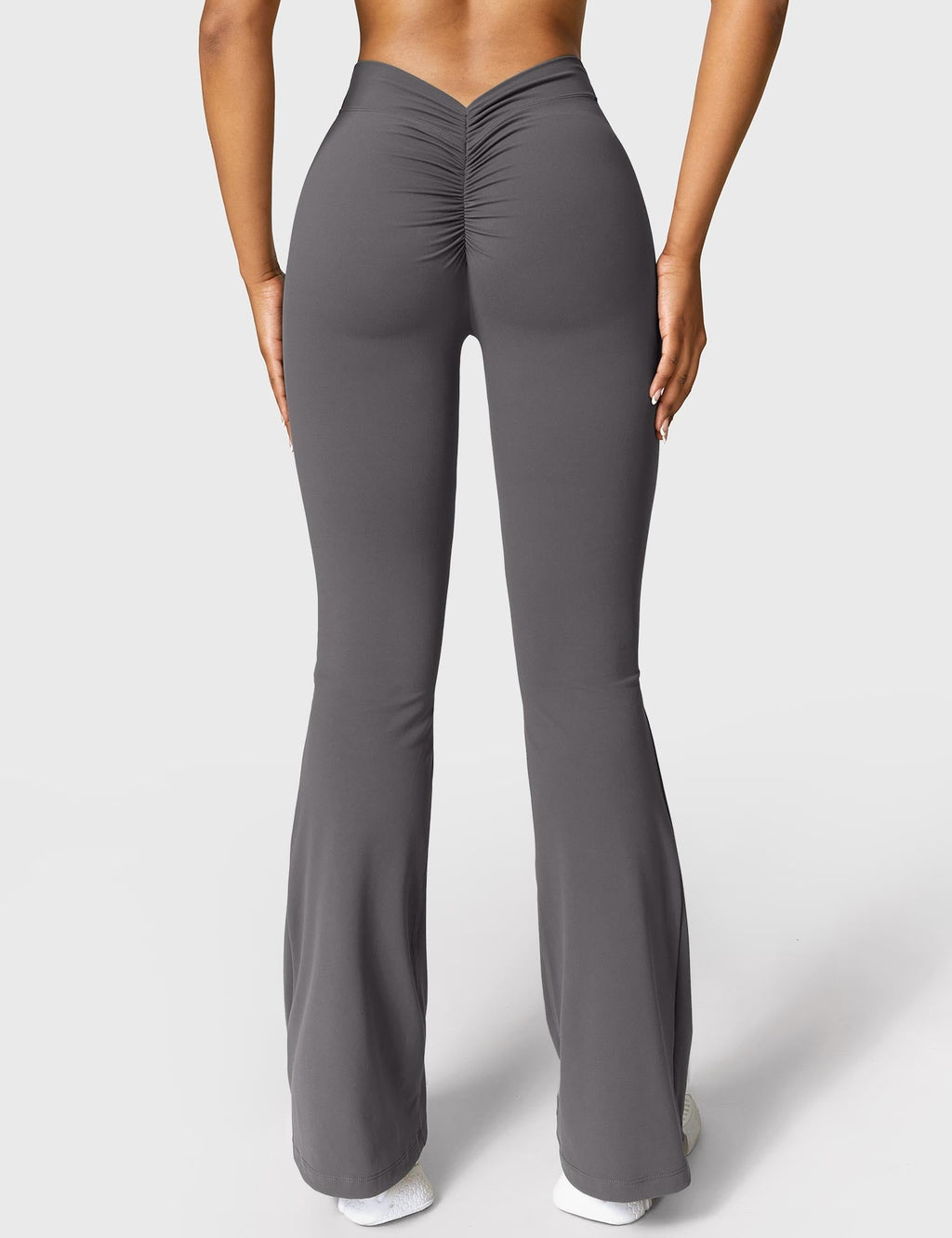 Women's High Waist Scrunch Leggings – Flared Seamless Yoga Leggings