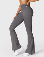 Women's High Waist Scrunch Leggings – Flared Seamless Yoga Leggings