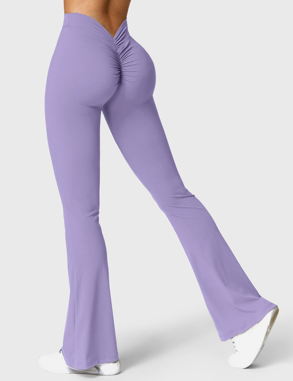 Women's High Waist Scrunch Leggings – Flared Seamless Yoga Leggings