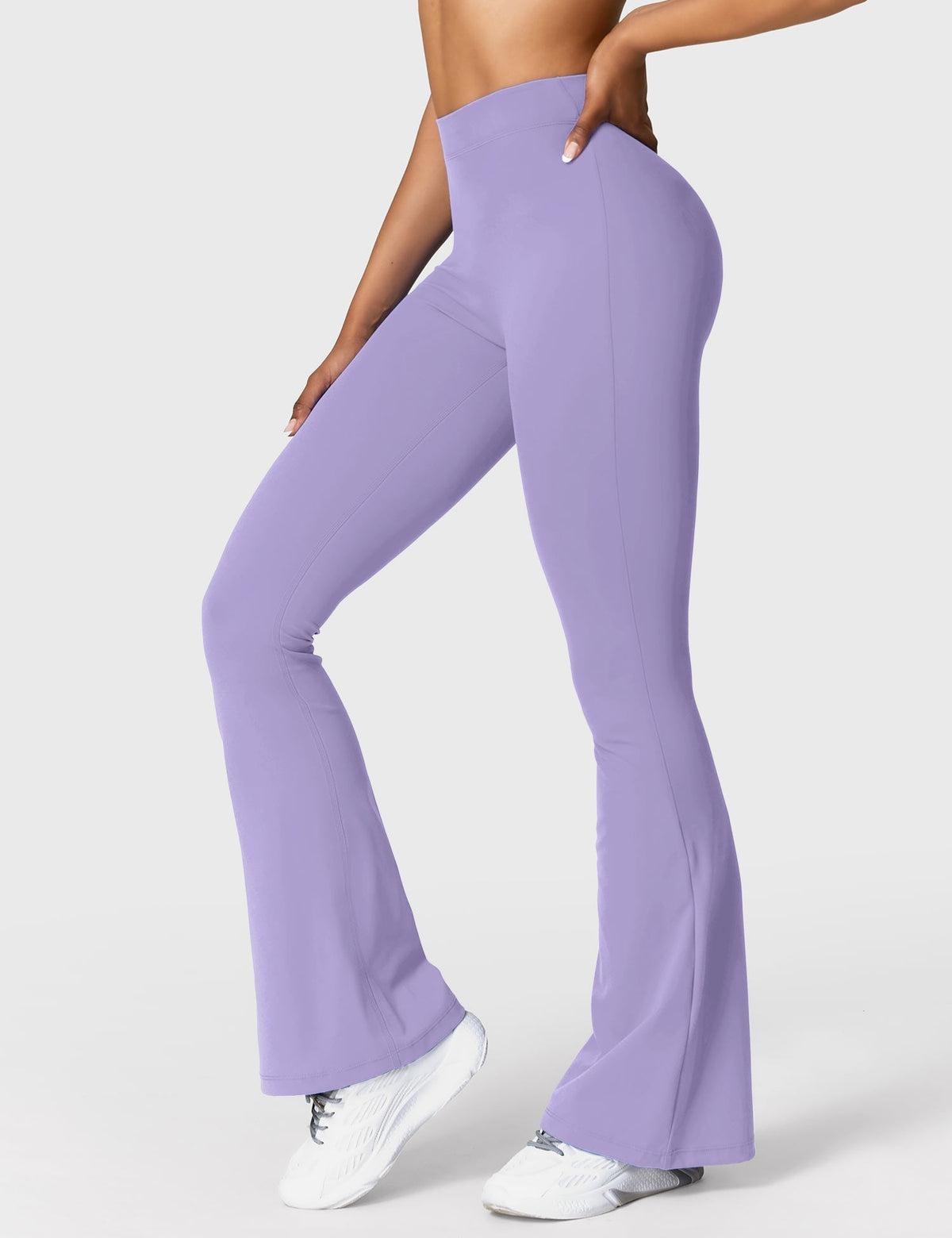 Women's High Waist Scrunch Leggings – Flared Seamless Yoga Leggings