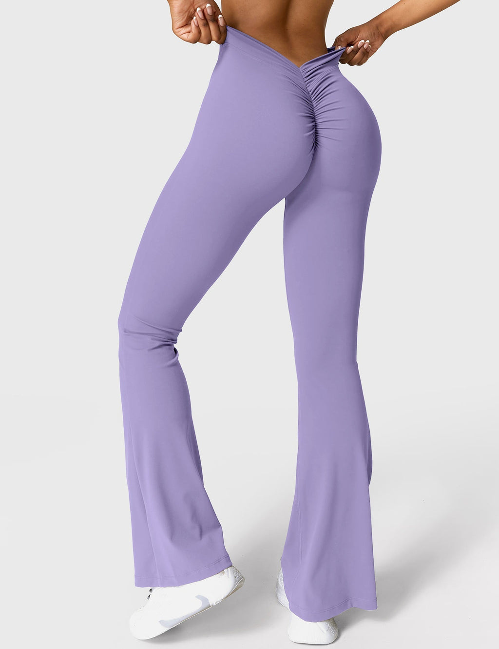 Women's High Waist Scrunch Leggings – Flared Seamless Yoga Leggings