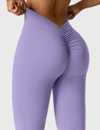 Women's High Waist Scrunch Leggings – Flared Seamless Yoga Leggings