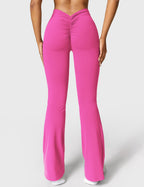 Women's High Waist Scrunch Leggings – Flared Seamless Yoga Leggings