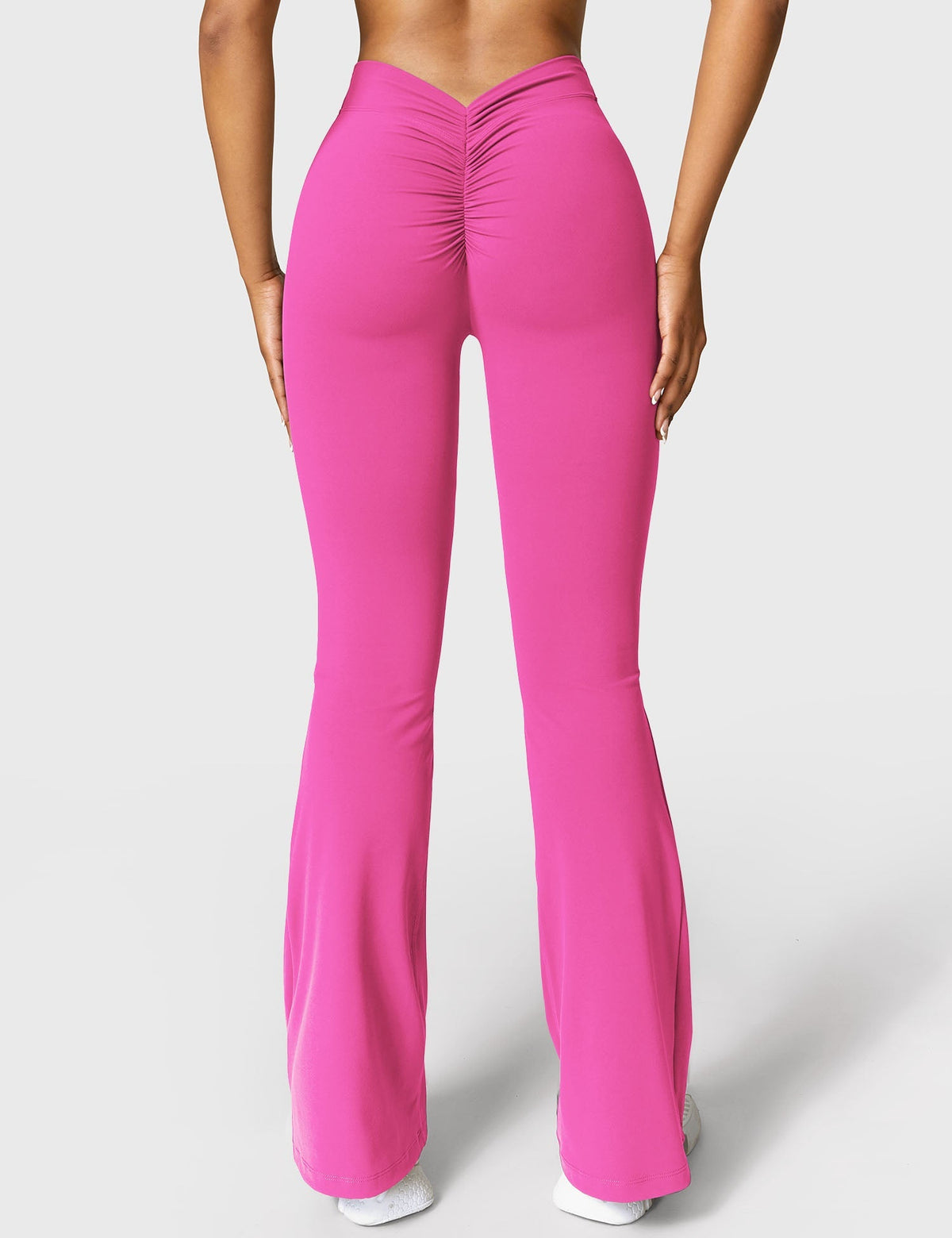Women's High Waist Scrunch Leggings – Flared Seamless Yoga Leggings