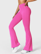 Women's High Waist Scrunch Leggings – Flared Seamless Yoga Leggings