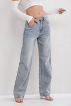 Women's Distressed Jeans – Vintage Straight Leg Jeans