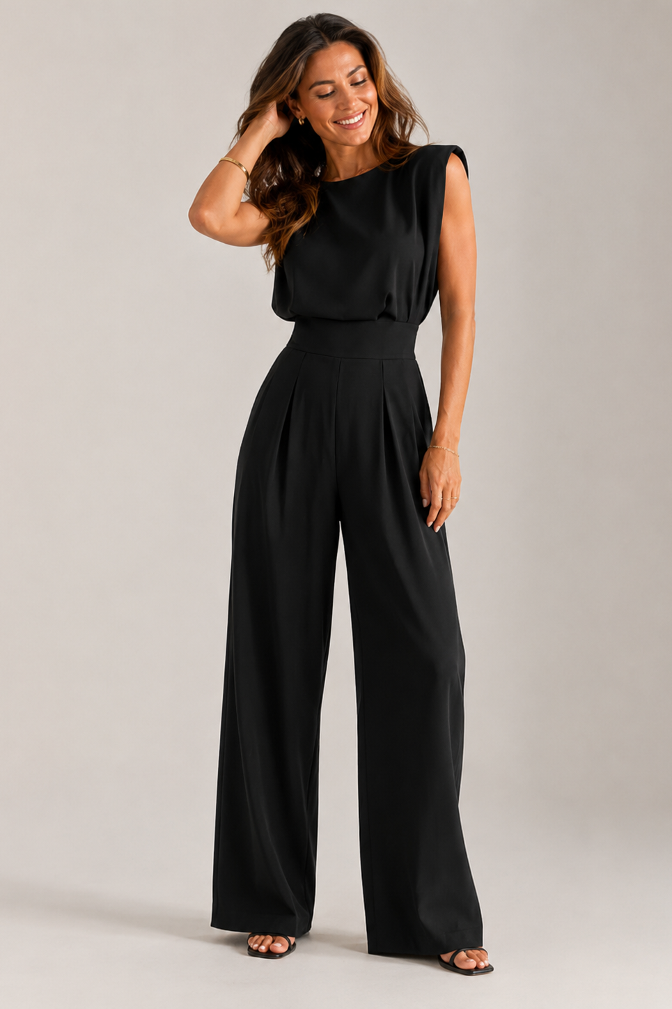 Women's Sleeveless Straight Leg Jumpsuit – Pocket Jumpsuit